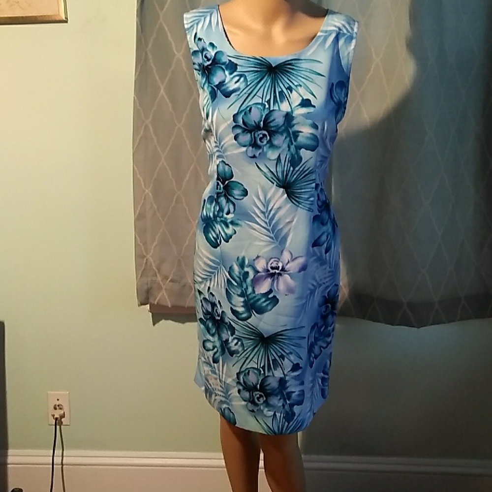 Blue floral Sag Harbor 12 petite dress